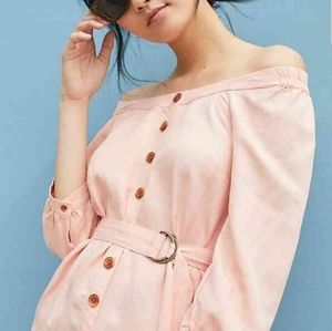 Anthropologie Maeve Alanis Belted Off Shoulder Top